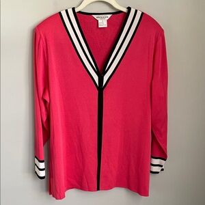 Misook Coral Cardigan Sweater Size Petite Large